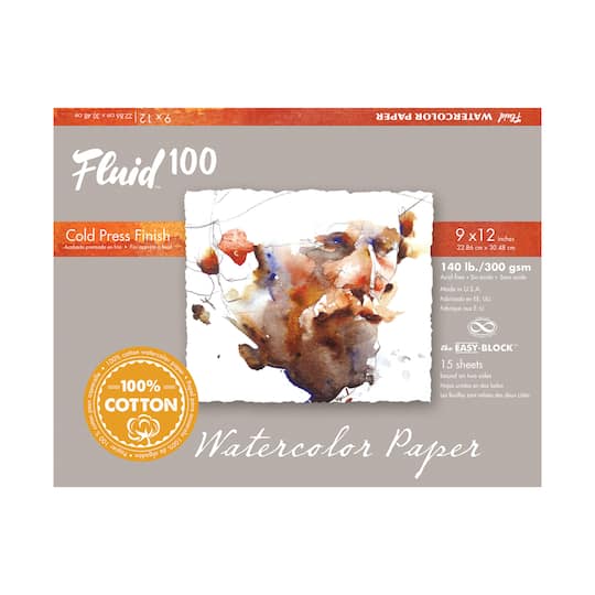 Fluid™ 100 Cold Press Watercolor Paper Block